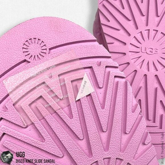 UGG DISCO KNOT PLATFORM SLIDE SANDAL IN WILDFLOWER FUCHSIA SIZE 7 WOMEN’S SHOE - Picture 6 of 15